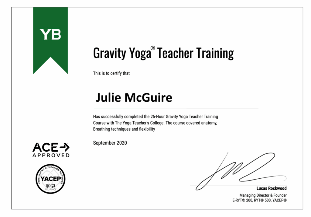Gravity Yoga Teacher Certification